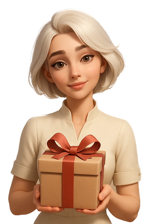 Nastia AI character gifting